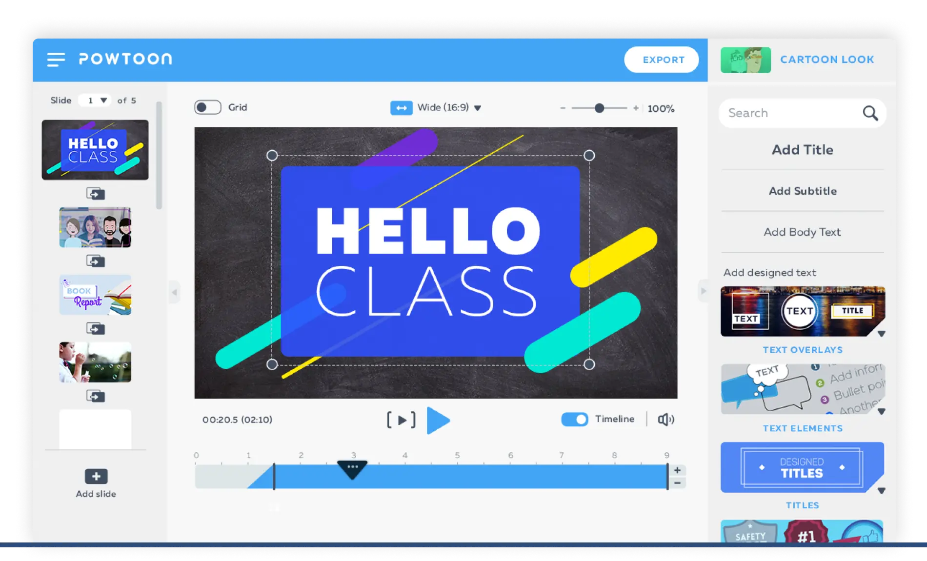 Powtoon video training software image